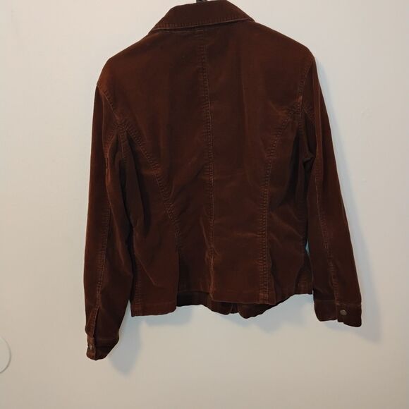Brown Corduroy Jean Jacket '70s 60s Classic Retro Hippie Woman Size 2 - Picture 3 of 10